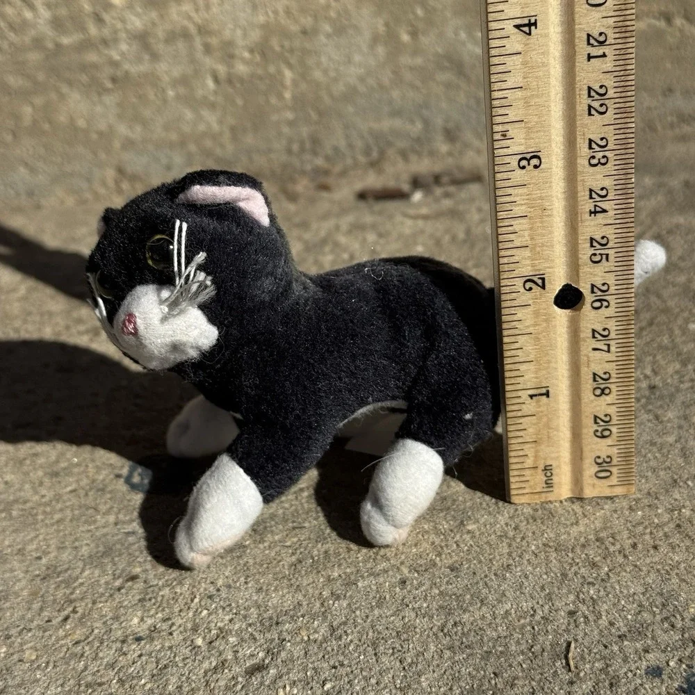 Retro 2008‎ McDonald's Happy Meal Toy FurReal Friends Black & White Cat Plush